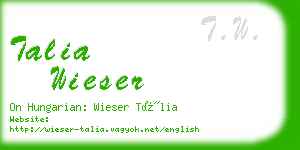 talia wieser business card